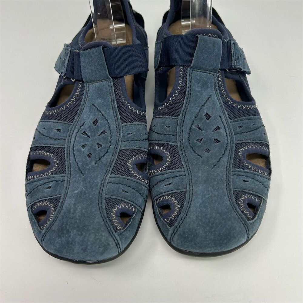 Earth Origins Women's Blue Leather Comfort Flats Size 11M Closed Toe Casual - Picture 5 of 11